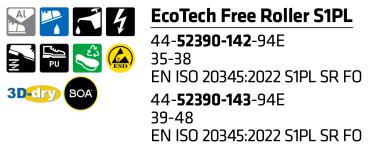 SIEVI ECOTECH FREE ROLLER S1PL Größe 39-48